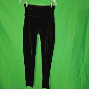 Spanx Womens Black Ready To Wow Velvet‎ Leggings Large